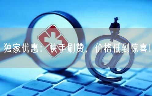 独家优惠：快手刷赞，价格低到惊喜！