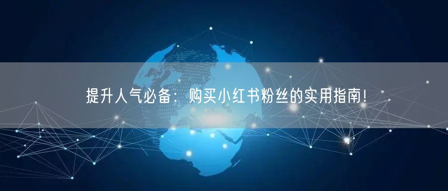提升人气必备：购买小红书粉丝的实用指南！