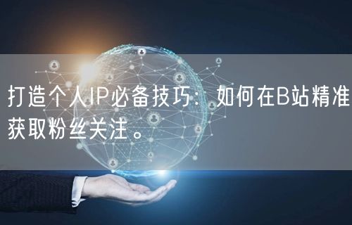 打造个人IP必备技巧：如何在B站精准获取粉丝关注。