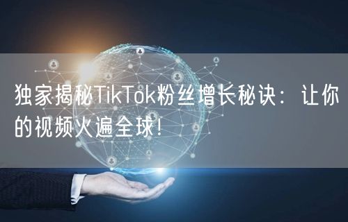 独家揭秘TikTok粉丝增长秘诀：让你的视频火遍全球！
